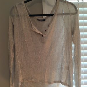 Brandy Melville Long Sleeve Tan Shirt